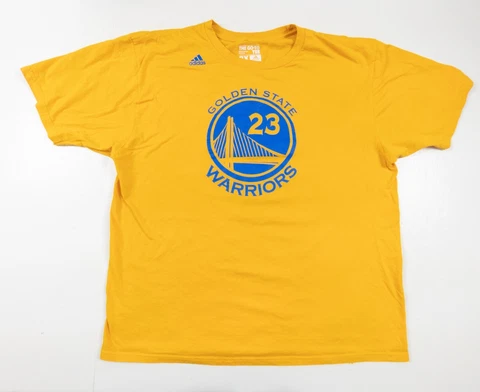 Golden State Warriors Shirt Adult 2X Yellow Short Sleeve Draymond Green NBA Tee Cover