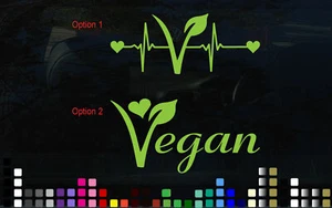 Vegan Sticker Decal Vegetarian Car Caravan Wall Door - Picture 1 of 2