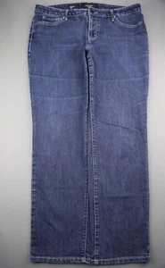 Women 2014 Nine West Jeans Straight Marilyn Paisley Embellished Sz 16/33 (38x31) - Picture 1 of 7