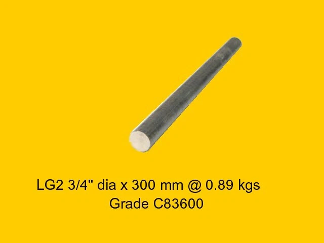 LG2 ( Gunmetal ) Bronze 3/4" dia x 300 mm -Steam-Mill-Lathe-Model-Weld-OG - image 1 of 1