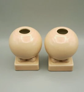 Fiesta Apricot Bulb Candle Holders 1986-1998, Pair - Picture 1 of 7