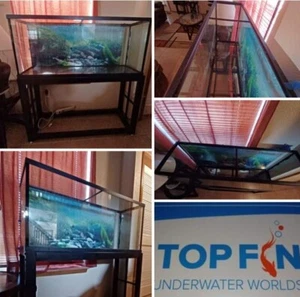 I am selling my 55 gallon freshwater aquarium with metal stand. - Picture 1 of 2