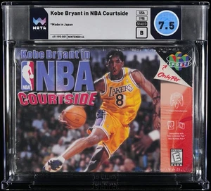 Kobe Bryant NBA Courtside N64 Factory Sealed Nintendo WATA Graded 7.5 B Seal - Picture 1 of 2