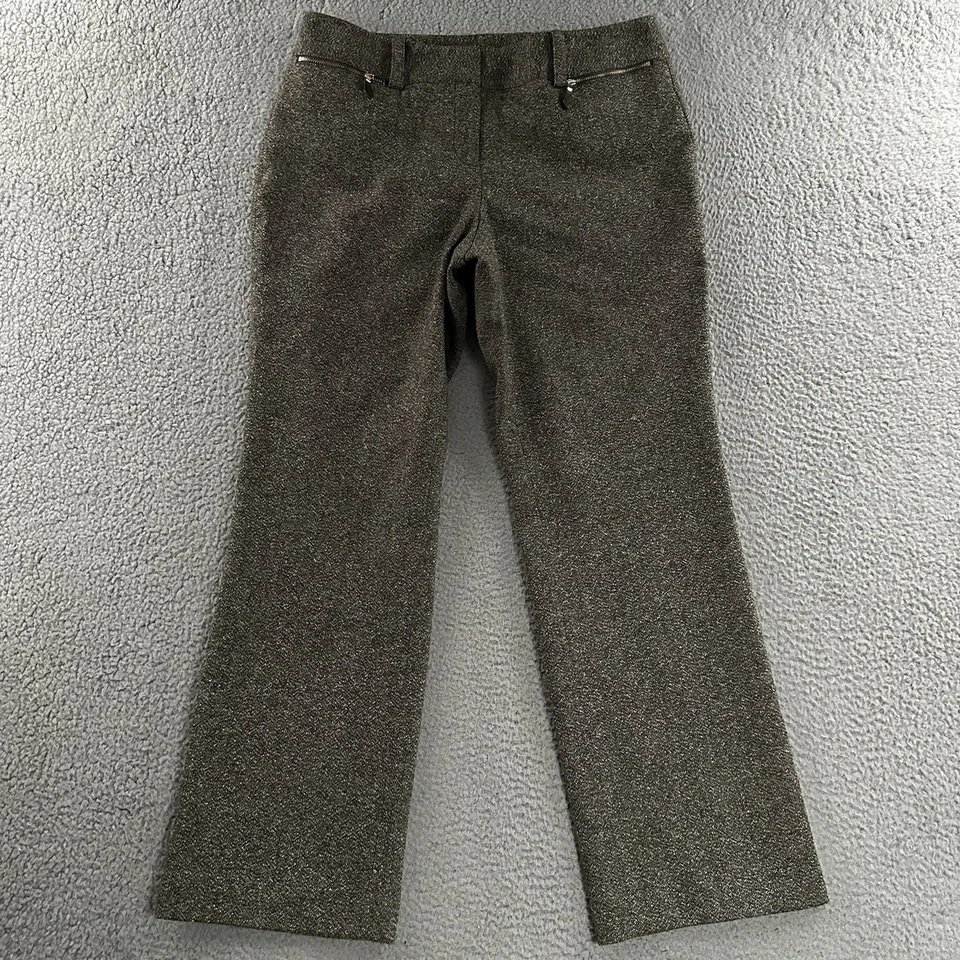 Pantalones para mujer Ann Taylor marrón talla 12P Lindsay carrera oficina mezcla de lana Foto 1 de 4