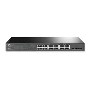 TP-LINK 28 ports Gigabit JetStream Smart Switch avec 24 ports PoE+, 4 Go d'emplacements SFP - Photo 1/5
