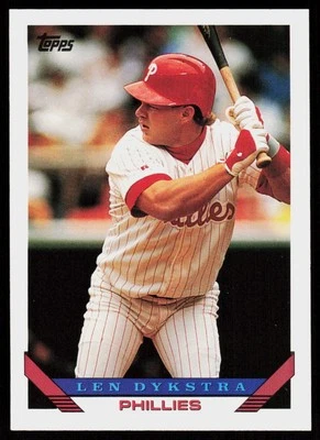 1993 Topps Len Dykstra #740 BASEBALL Philadelphia Phillies - Image 1 of 2