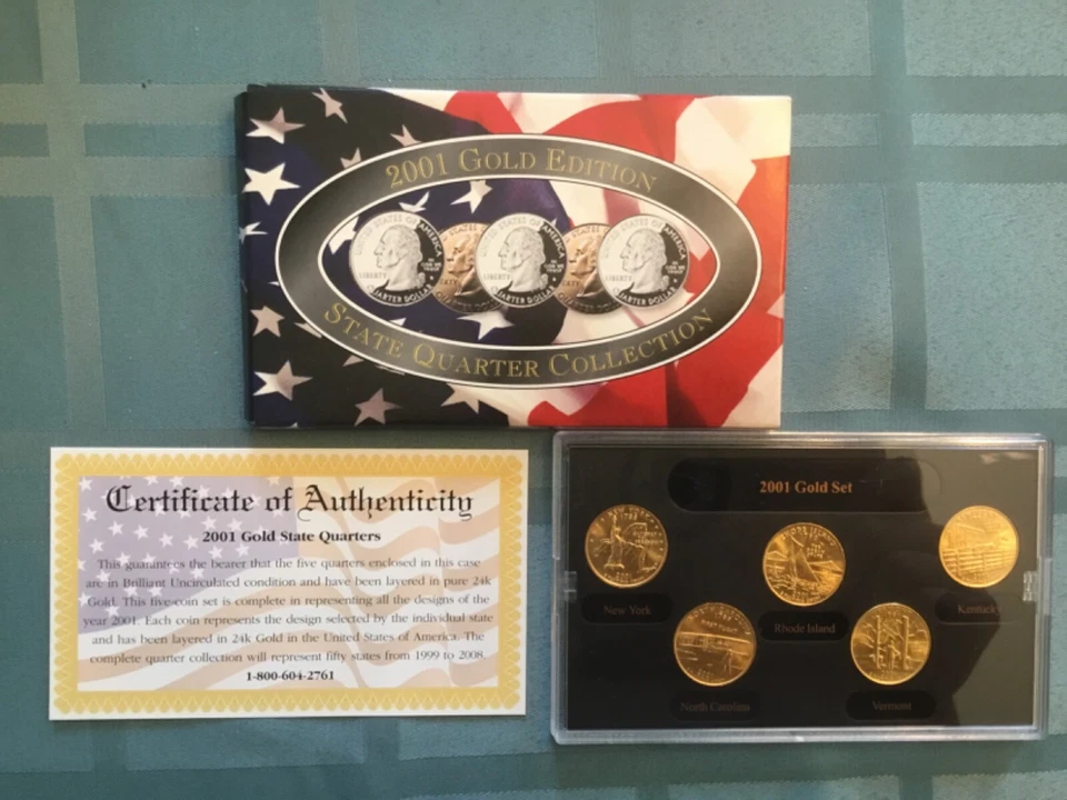 2001 CSN State Quarter Set Gold Edition - Image 1 of 1
