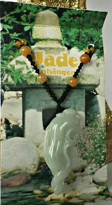 Schmuck-stck Jade Gesundheit und langes Leben Ginsengwurzel  Anhänger gebohrt - Picture 1 of 4