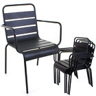 Garden Furniture Set 140cm Rectangular Table & Mixed Chair Garden Summer Outdoor