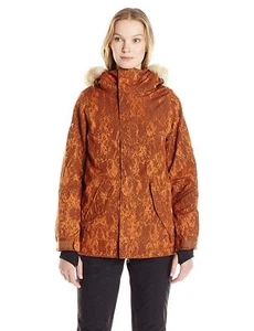 NWT NIKITA $249 Freyja Jacquard AUTUMN LEAF  Ski Snowboard Jacket FUR  XS XSmall - Picture 1 of 6