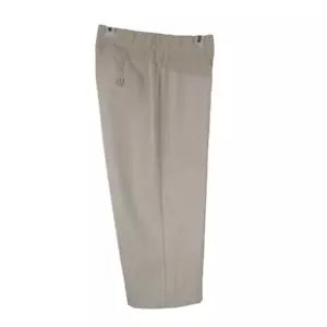 DUO Capri Anzughose Damen Umstandsmode M beige Viskose Polyester gerader Bund - Bild 1 von 12