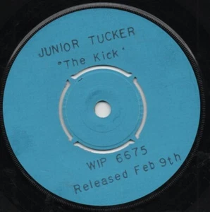 JUNIOR TUCKER the kick 1981 UK ISLAND 1-SIDED BLUE LABEL TEST PRESSING - Foto 1 di 2