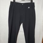 Adidas Golf Pants Black Size 34x32 Stretch Waist Lightweight 