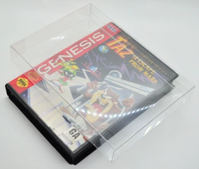 15 Plastic Protective Protectors Cases Sleeves Display Boxes For Sega Genesis