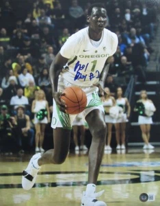 Foto autografiada de baloncesto Bol Bol 11x14 Univ of Oregon Beckett - Imagen 1 de 3