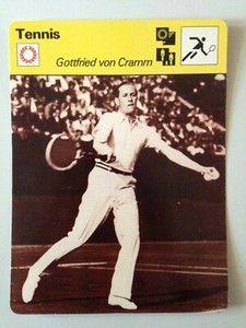 1978 EDITIONS MEETING CARD / TENNIS - GOTTFRIED VON CRAMM