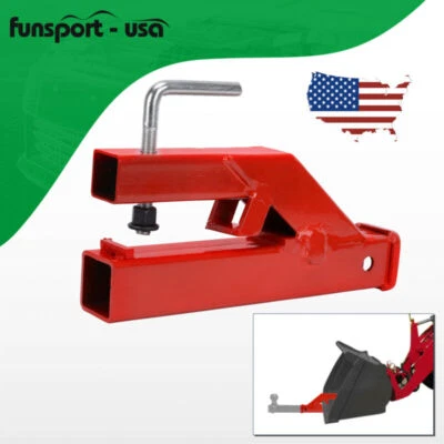 Clamp On Trailer Hitch 2" Ball Mount Receiver Bucket Bobcat Trailer Tractor Tow - Image 1 of 4