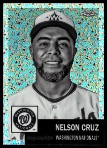 Topps 2022 cromo platino aniversario diamante blanco y negro Nelson Cruz #436 - Imagen 1 de 2