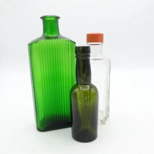 Set of Three Antique Bottles Poison Thawpit - Picture 1 of 2