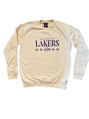 洛杉矶湖人队毛衣女式 XL 码 NBA 篮球米色 LA Bball — 第 1/4 张图片