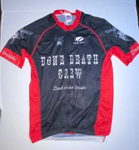 Voler Blue & Red Cycling Bike Biking Jersey Shirt M USA 3 Pocket Bone Death Crew - Picture 1 of 3