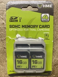HME SDHC 16gb Memory Card 4-pack - NEW Open Box Free Shipping - Picture 1 of 6