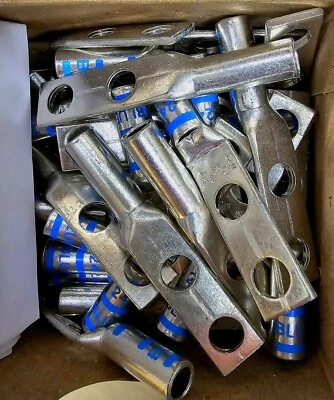 Box 50 Thomas & Betts 54852BEPH 2 Hole Blind End Lugs- Blue - Image 1 of 3