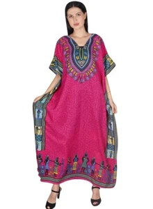 Abito lungo donna caftano maxi più sciolto casual boho africano caftano taglia gratis - Foto 1 di 8