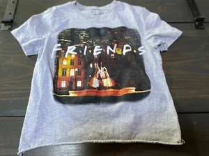 Friends TV Show Girls Gray Short Sleeve Shirt Size XS T-Shirt 90's Sitcom EUC - Picture 1 of 3