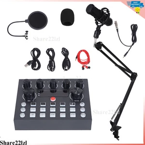 Home Podcast Equipment Bundle Home Studio Recording Kit Music Mixer Headphones - Picture 1 of 12