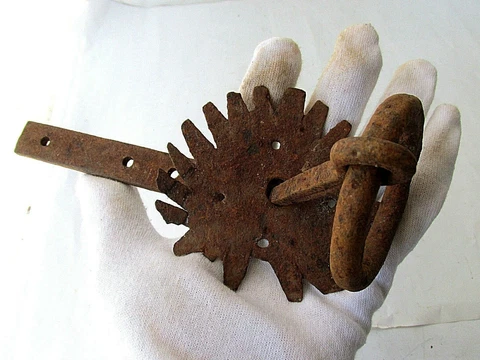 Antique Old Lever Latch Door Handle Wrought Iron Antique Gate Old Plate Cover