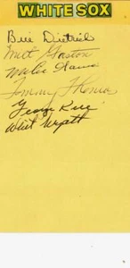 RARE! “Chicago White Sox Stars" George Kell (+5) Hand Signed 3X5 Card COA - Picture 1 of 2