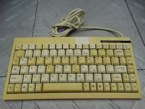 Adesso Mini Wired Keyboard ACK-595 Mini PS/2 Beige Keyboard Discoloration - Picture 1 of 5
