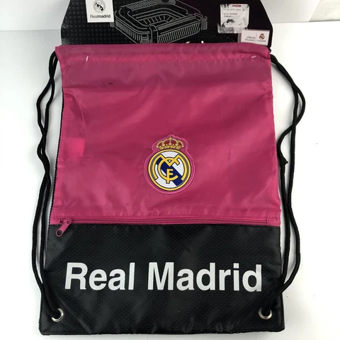 REAL MADRID Fc  Bag Drawstring Backpack Cinch Authentic Official Ink Spot Cover