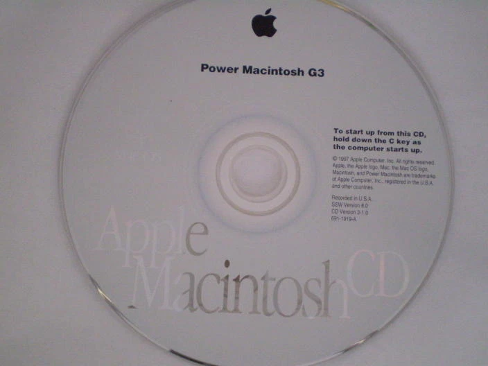 Apple Power Macintosh G3 Install/Restoration CD (1997) - Image 1 of 1