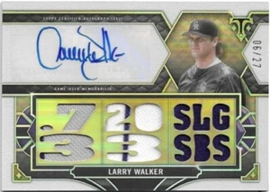 2022 Topps Dreifachgewinde Larry Walker Auto Relikt/27 - Bild 1 von 2