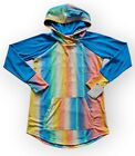 Lularoe Rainbow Tie Dye Stripes Small Amber S Lightweight Hoodie Shirt New!