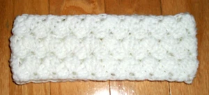 New Unique Handmade Crochet Headband Ear Warmer Hair Accessory White  - Picture 1 of 1