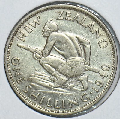 New Zealand 1940 Shilling 298669 combine shipping - Image 1 of 2