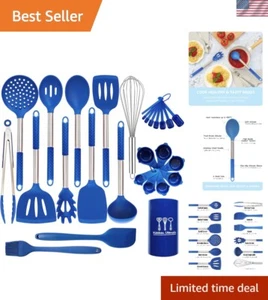 Silicone Kitchen Utensils Set 28 Pieces Non-Stick Heat-Resistant Durable - Picture 1 of 6