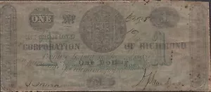 US / Virginia $1 19.4.1861 Circulated Banknote - Picture 1 of 2