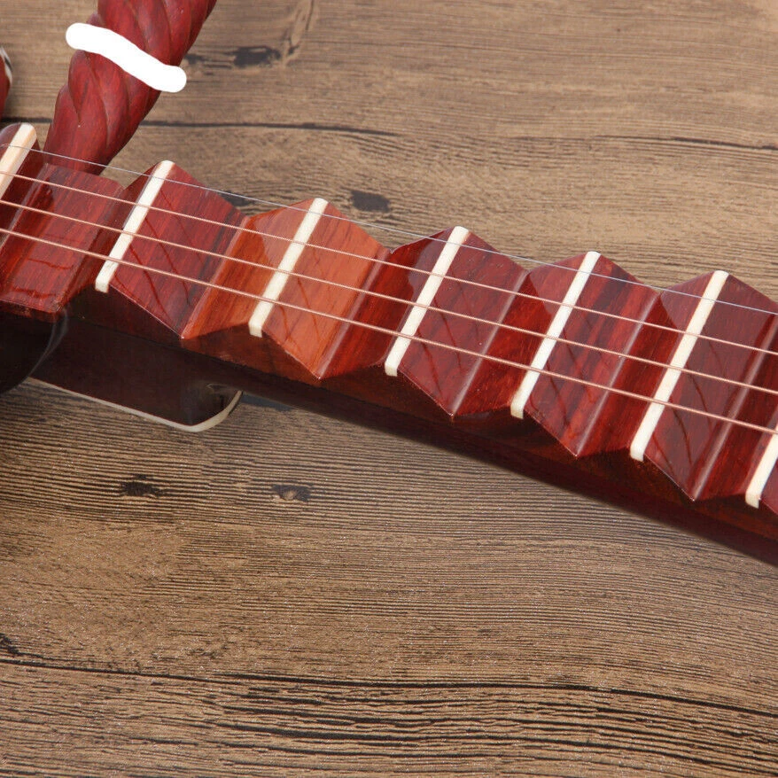 1 juego de inserto de hueso de madera roja chino Pipa Xiang 山口 琵琶相 Foto 1 de 1