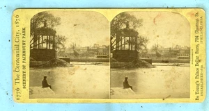 EXPOSICIÓN INTERNACIONAL 1876, Palacio DeToung, Lago en Fairmount Park... - Imagen 1 de 3