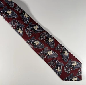 Corbata Mickey Unlimited Granate Paisley Hecha en Disney EE. UU. La Corbata Funciona Mickey Mouse - Imagen 1 de 6