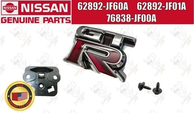 Juego de adornos emblema delantero Nissan GT-R R35 09-10 "GT-R" 62892-JF60A OEM Foto 1 de 4
