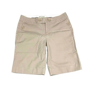 Banana Republic Women's Tan Jackson Fit 10.5" Inseam Cuffed Leg Shorts | Size 8 - Picture 1 of 8