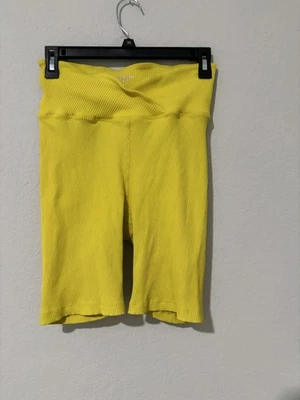 Curto motociclista Year of Ours cintura V com nervuras - Amarelo feminino novo com etiquetas tamanho G - Imagem 1 de 4