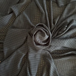 2 Yds x 1.5 Yd One piece Fashion Fabric Black Sheer Chiffon Plaids Texture - Picture 1 of 5