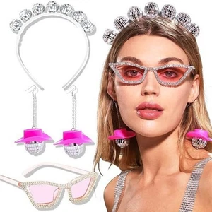 Music Enthusiast s Disco Ball Headband Set Fashion Accessories for Dance Lovers - Picture 1 of 9