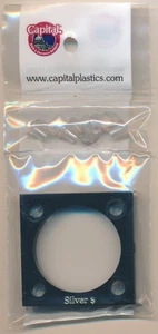 Capital Plastics Coin Holder #144 for SILVER Dollar - 2x2 BLACK Case Capsule - Picture 1 of 2
